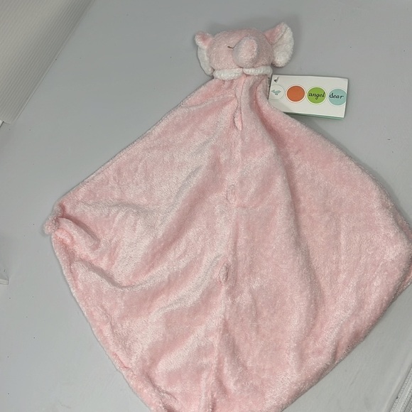 Angel Dear Baby Lovey Security Blanket Elephant NWT Pink plush - Picture 3 of 10